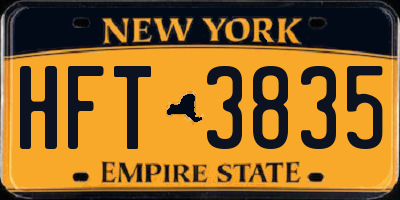NY license plate HFT3835