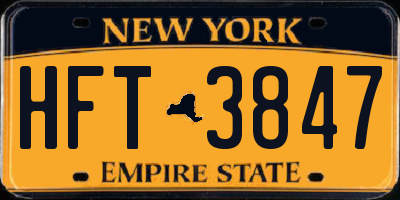 NY license plate HFT3847