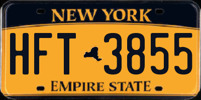 NY license plate HFT3855