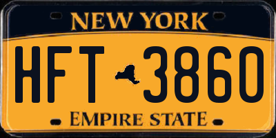 NY license plate HFT3860