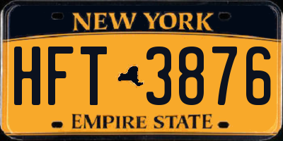 NY license plate HFT3876