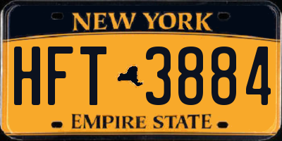 NY license plate HFT3884