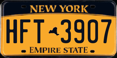 NY license plate HFT3907