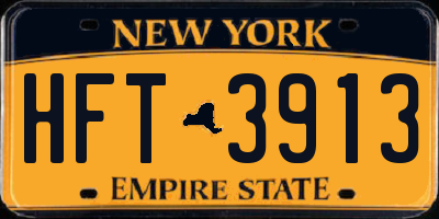 NY license plate HFT3913