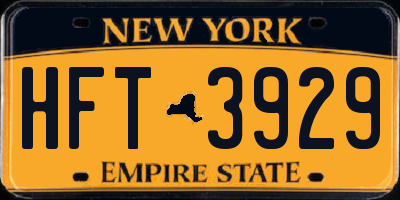 NY license plate HFT3929