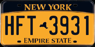 NY license plate HFT3931