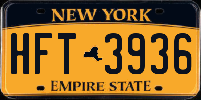 NY license plate HFT3936