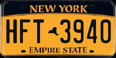 NY license plate HFT3940