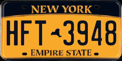 NY license plate HFT3948