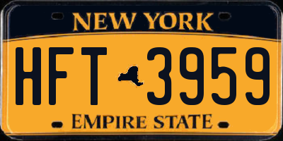NY license plate HFT3959