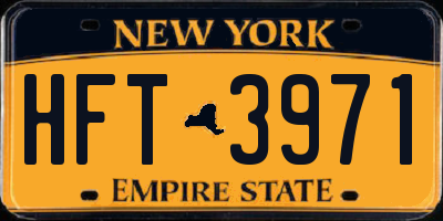 NY license plate HFT3971