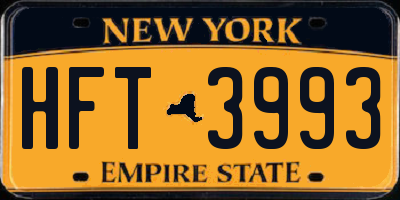 NY license plate HFT3993