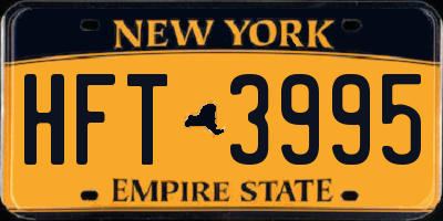 NY license plate HFT3995