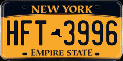 NY license plate HFT3996
