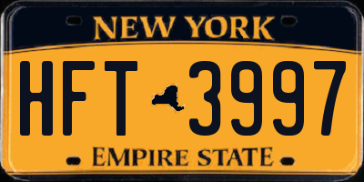 NY license plate HFT3997