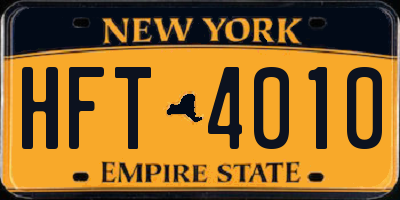 NY license plate HFT4010