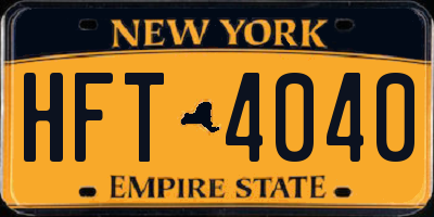 NY license plate HFT4040