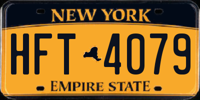 NY license plate HFT4079