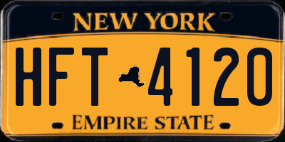 NY license plate HFT4120