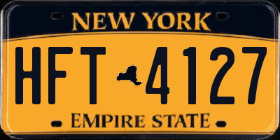 NY license plate HFT4127