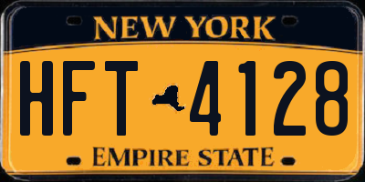 NY license plate HFT4128
