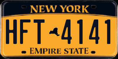 NY license plate HFT4141