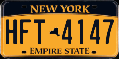 NY license plate HFT4147