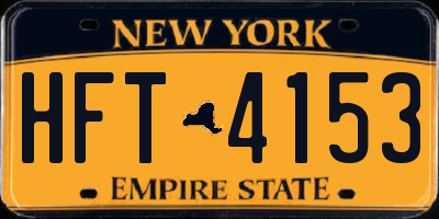 NY license plate HFT4153