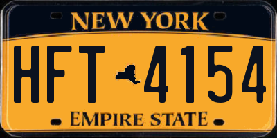 NY license plate HFT4154