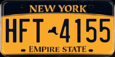NY license plate HFT4155