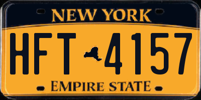 NY license plate HFT4157