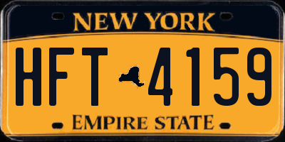 NY license plate HFT4159