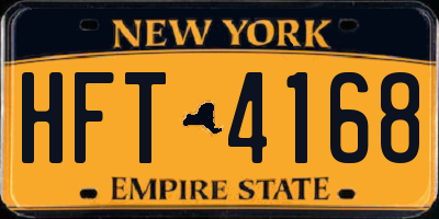 NY license plate HFT4168