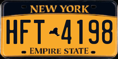 NY license plate HFT4198