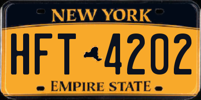 NY license plate HFT4202
