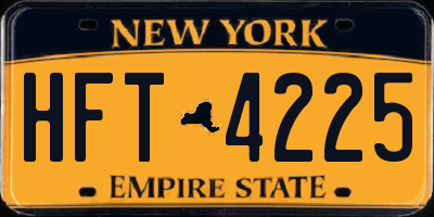 NY license plate HFT4225