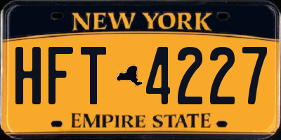 NY license plate HFT4227