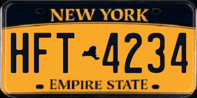 NY license plate HFT4234