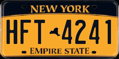 NY license plate HFT4241