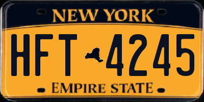 NY license plate HFT4245