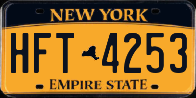 NY license plate HFT4253