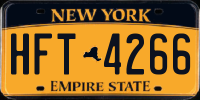 NY license plate HFT4266
