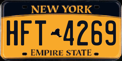 NY license plate HFT4269