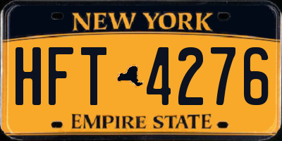 NY license plate HFT4276