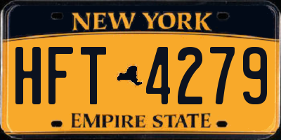 NY license plate HFT4279