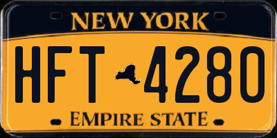 NY license plate HFT4280