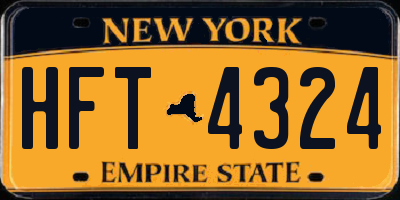 NY license plate HFT4324