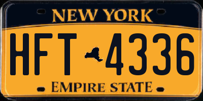 NY license plate HFT4336