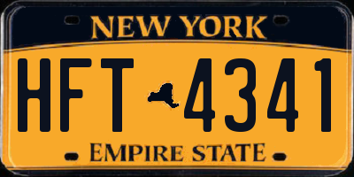 NY license plate HFT4341