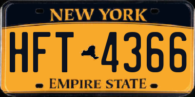 NY license plate HFT4366